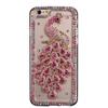 STENES Bling Phone Case Compatible with iPhone X Case - 3D Handmade Luxury Series Crystal Luxury Peacock Sparkle Rhinestone Cover Bling Case Compatible with iPhone X Retro Bows Dust Plug - Hot Pink view 1