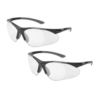 Elvex RX-500C-2.0 Full Lens, Black Frame/Grey Temple Tips 2-pairs