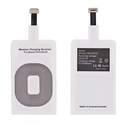 QI Wireless Receiver Charger Adapter for iPhone Slim Charging Card QI Wireless Charging Adapter QI Wireless Charger Receiver Compatible with iPhone 7, 7 Plus, 6, 6 Plus, 5, 5s, 5c