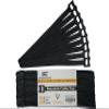 Cable Management Ties(30) 8" Reusable Self-Gripping Cord Straps- Organize Cables, Cords, and Wires- Simple Cord Organizer for Desks and Office (Black) view 3