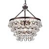 Edvivi Tiered Modern Crystal Chandelier, 4 Tiers 5 Light 16 in. W Elegant Glam Traditional Hanging Ceiling Lighting Fixture with Raindrop Crystals for Bedroom Dining Living Room, Antique Copper view 1