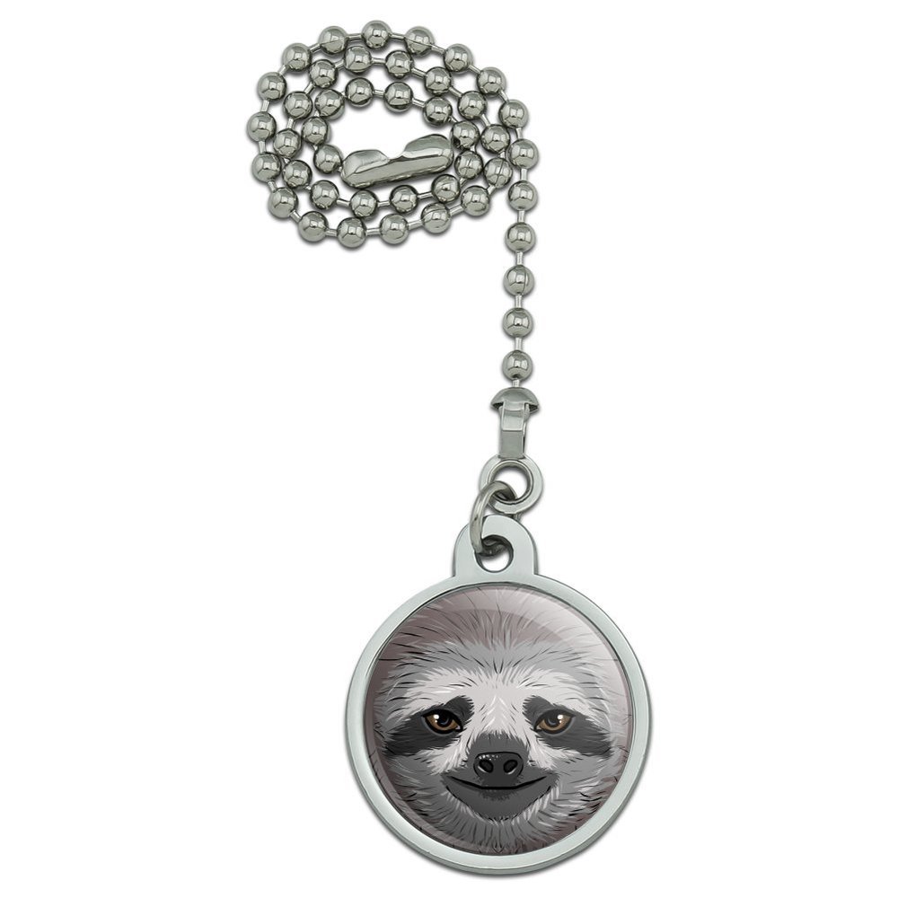 GRAPHICS & MORE Cute Sloth Face Ceiling Fan and Light Pull Chain