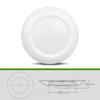JULLISON 10 Packs 4 Inch LED Low Profile Recessed & Surface Mount Disk Light, Round, 10W, >600 Lumens, 3000K Warm White, CRI80, DOB Design, Dimmable, ETL Listed, White view 4