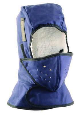 OccuNomix SS551 Winter Liner, Shoulder-Length (14-16") Sherpa Lined, 2 Layers with Protective Mouth Coverage, Navy