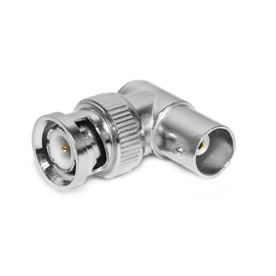 Cmple - BNC Male to BNC Female Adapter 90 Degree Right-Angled Plug to Jack Connector Converter for Coaxial Cables, CCTV, Security Cameras, Digital Satellites, SDI, HD-SDI, Video Card