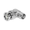 Cmple - BNC Male to BNC Female Adapter 90 Degree Right-Angled Plug to Jack Connector Converter for Coaxial Cables, CCTV, Security Cameras, Digital Satellites, SDI, HD-SDI, Video Card view 1