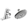 hansgrohe 04442000 Focus S Single Hole Faucet And Raindance E 120 3 Jet Showerhead Set, Chrome view 1