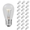 Novelty Lights 25 Pack S14 Outdoor Patio Edison Replacement Bulbs, E27 Medium Base, Clear, 11 Watt view 1