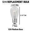 Novelty Lights 25 Pack S14 Outdoor Patio Edison Replacement Bulbs, E27 Medium Base, Clear, 11 Watt view 3