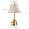 LIN XIAO HAO mayu Retro Table Lamp E27 with Plug in Button Switch Bronze Metal Cloth Lamp Cover Bedroom Bedside Creative Desk Lamp view 2