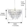 gypsy color The Original Brink House Plug-in 1 Light Crystal White Dome Chandelier H10xW11.5, White Metal Frame with 5 Tiers of Clear Acrylic Crystals view 3