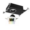 WAC Lighting R3ASAT-S827-BKWT Aether Square Adjustable Trim with LED Light Engine Spot 15 Beam 2700K Warm White, Black White view 1