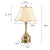 LIN XIAO HAO mayu Retro Table Lamp E27 with Plug in Button Switch Bronze Metal Cloth Lamp Cover Bedroom Bedside Creative Desk Lamp view 2