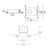 WAC Lighting R3ASDT-NCC24-BKWT Aether Color Changing LED Square Open Reflector Trim with Light Engine Narrow Beam, Black White view 3