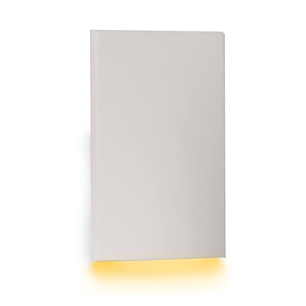 WAC Landscape Lighting, LEDme 120V LED Vertical Scoop Indoor and Outdoor Step and Wall Light Amber 1800K LED in White