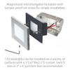 WAC Landscape Lighting, LEDme 120V LED Vertical Scoop Indoor and Outdoor Step and Wall Light Amber 1800K LED in White view 4