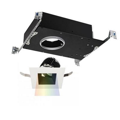 WAC Lighting R3ASAT-F835-BKWT Aether Square Adjustable Trim with LED Light Engine Flood 50 Beam 3500K White, Black White