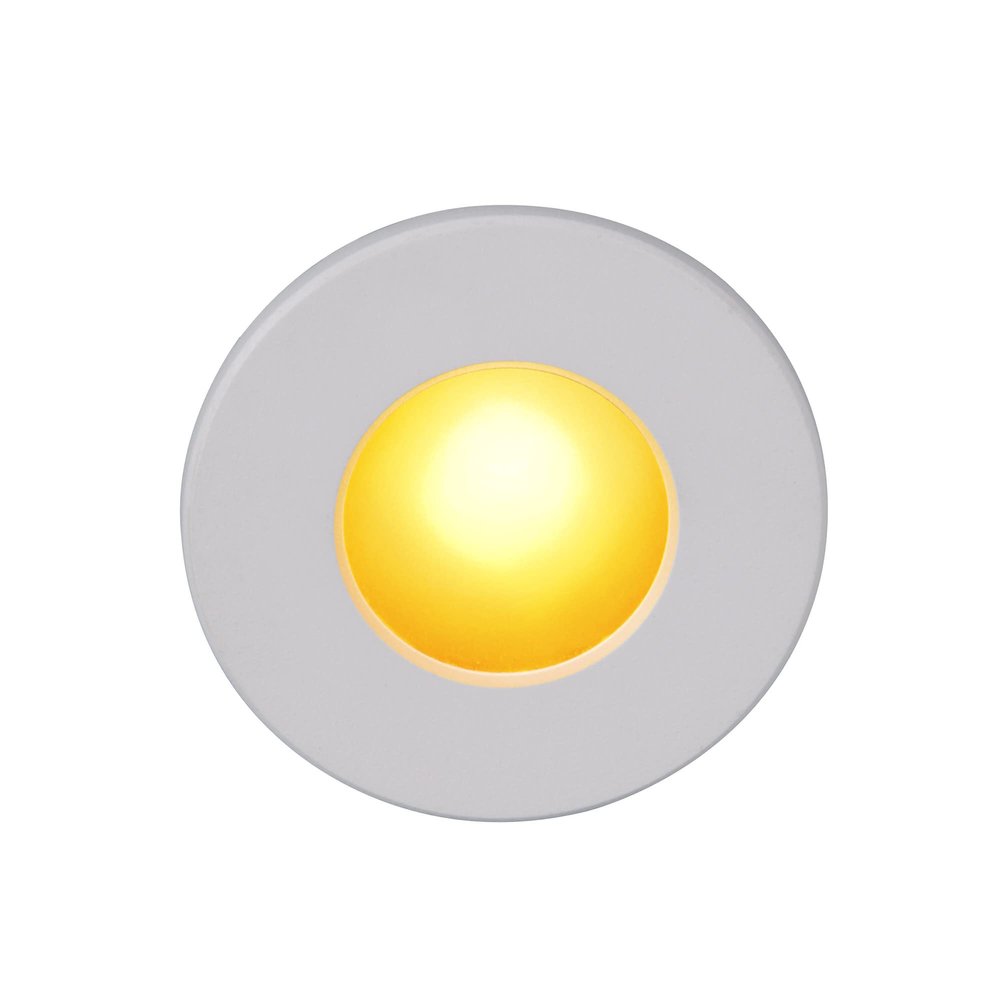 WAC Landscape Lighting, LEDme 120V LED Full Round Indoor and Outdoor Step and Wall Light Amber 1800K LED in White