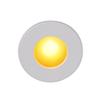 WAC Landscape Lighting, LEDme 120V LED Full Round Indoor and Outdoor Step and Wall Light Amber 1800K LED in White view 1