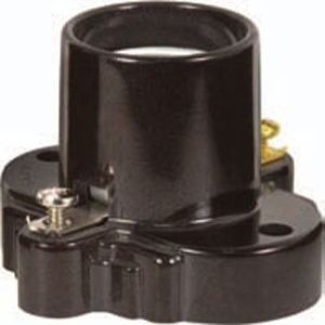 Satco Medium Base Phenolic Receptacle with Mounting Holes - 902452