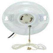 Satco 90-2470 On-Off Pull Chain Ceiling Receptacle, Color