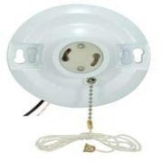 Satco 90-2470 On-Off Pull Chain Ceiling Receptacle, Color