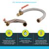 SharkBite 1/2 Inch Ball Valve x 3/4 Inch FIP x 18 Inch Stainless Steel Flexible Water Heater Connector, Push to Connect Brass Plumbing Fitting, PEX Pipe, Copper, CPVC, PE-RT, HDPE, U3068FLEX18BVLF view 3