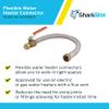 SharkBite 1/2 Inch Ball Valve x 3/4 Inch FIP x 18 Inch Stainless Steel Flexible Water Heater Connector, Push to Connect Brass Plumbing Fitting, PEX Pipe, Copper, CPVC, PE-RT, HDPE, U3068FLEX18BVLF view 4