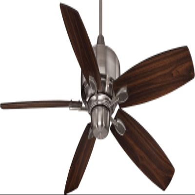 Savoy House 52-830-5RV-187 Downrod Mount, 5 Walnut / Chestnut Blades Ceiling fan, Brushed Pewter