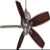 Savoy House 52-830-5RV-187 Downrod Mount, 5 Walnut / Chestnut Blades Ceiling fan, Brushed Pewter view 1