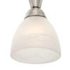 Possini Euro Design Milbury Satin Nickel Silver Mini Pendant Light 6" Wide Modern White Alabaster Glass Shade Fixture for Dining Room House Entryway Bedroom Kitchen Island Hallway High Ceilings view 3