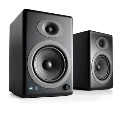 Audioengine A5+ Powered Bookshelf Speakers  150W High-Fidelity Studio Monitors for Music, Gaming, Turntables & Home Theater