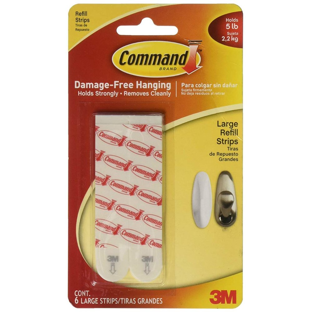 Command Strips 17023P Large Mounting Strips 6 Count