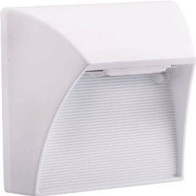 RAB Lighting 5" Square 5W Cool White LED Steplight, White Finish