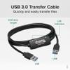 Plugable USB Transfer Cable, Unlimited Use, Transfer Data Between 2 Windows PC's, Compatible with Windows 11, 10, 7, XP, Bravura Easy Computer Sync Software Included view 2
