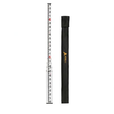 AdirPro 16-Foot Fiberglass Grade Rod 8ths, 4-Section Telescoping Rectangular Leveling Rod Non Glare and Corrosion Resistant Heavy Duty Carrying Case Included