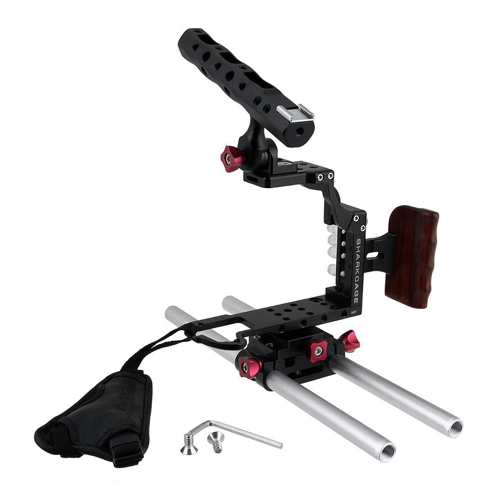 Fotodiox Pro Cinema Black Sharkcage for Samsung NX1 Cameras (NX1) - Skeleton Housing, Protective Video Cage
