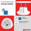 Skross World to Europe Country Travel Adaptor, White view 4