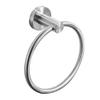 BESy SUS304 Stainless Steel Bathroom Hand Towel Ring Towel Holder, Wall Mounted with Screws, Heavy Duty Round Pedestal, Brushed Nickel Finish view 1