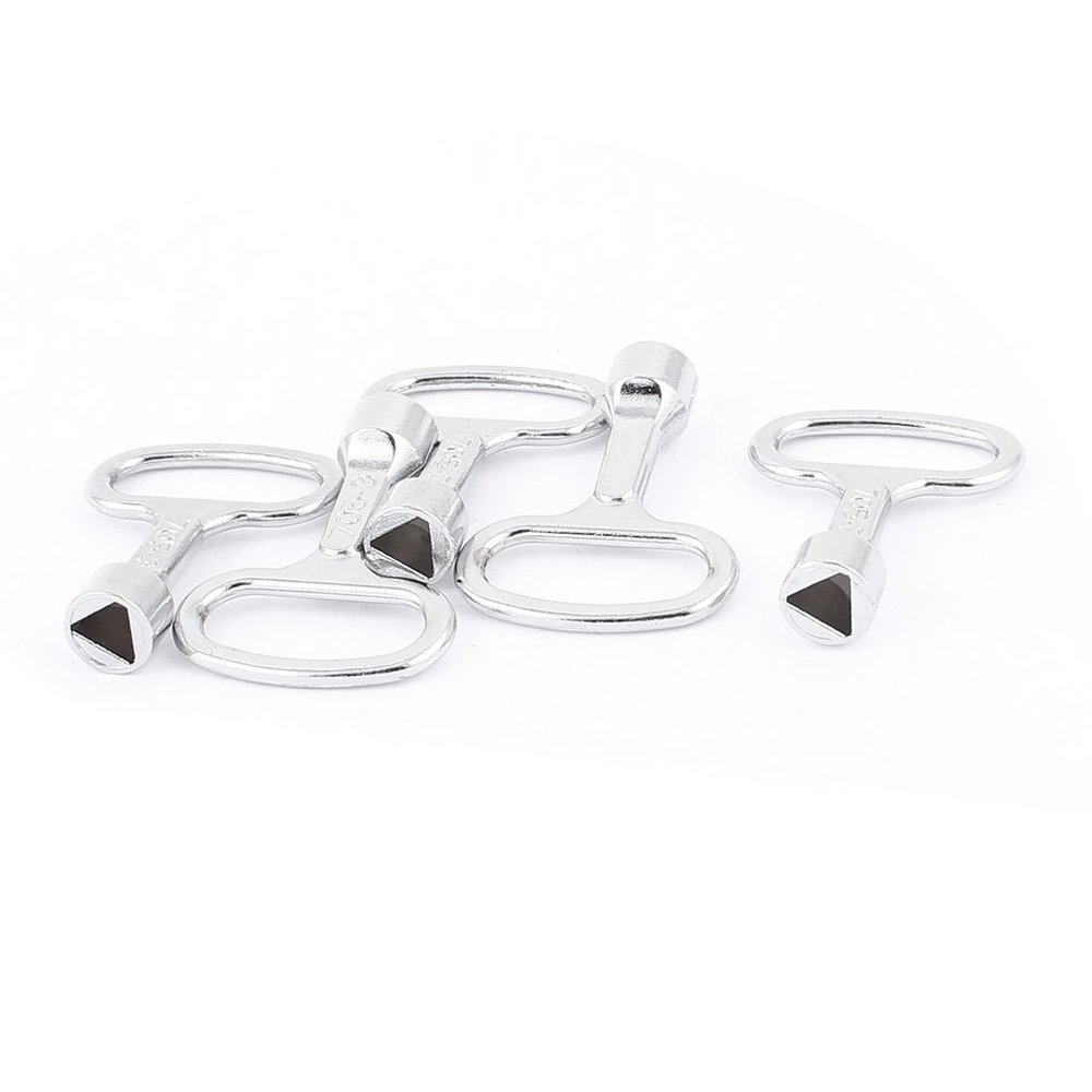 uxcell 5Pcs 9mmx8mm Triangular Panel Lock Socket Spanner Key 54x40x13mm
