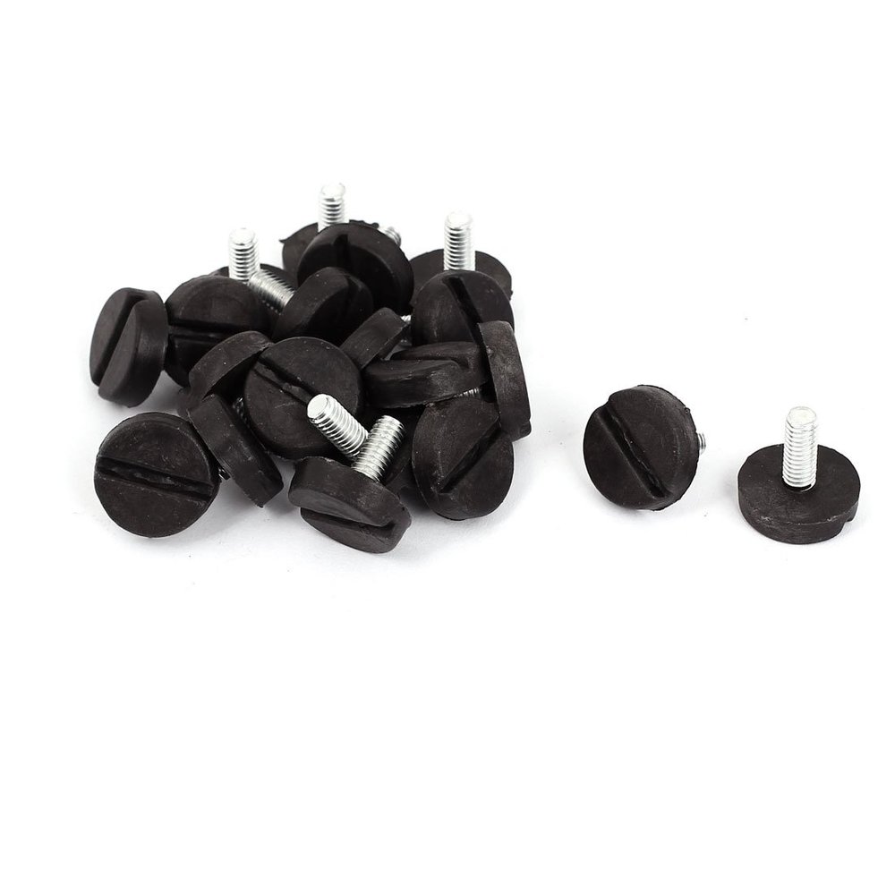 uxcell Adjustable Screw on Furniture Glide Leveling Feet Foot M6x15mm 20Pcs