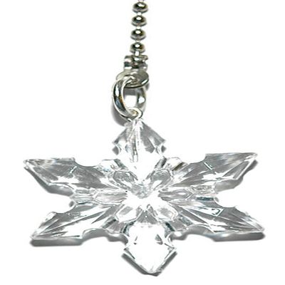 Jazzworks,LLC Pretty Clear Acrylic Snowflake Ceiling Fan Pull (FP035)
