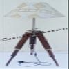 NAUTICAL VINTAGE STYLE TRIPOD FLOOR LAMP ADJUSTABLE WOODEN TRIPOD LAMP STAND view 2