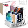 4 Port Charger Station - Fast Charging Dock for Multiple Devices Apple - Multi Device USB Charging Station - Compatible with Apple iPad, iPhone, Android, and Tablet - Charging Rack view 1