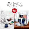 4 Port Charger Station - Fast Charging Dock for Multiple Devices Apple - Multi Device USB Charging Station - Compatible with Apple iPad, iPhone, Android, and Tablet - Charging Rack view 4