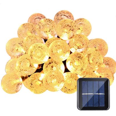 YiCoo Solar String Lights, Solar Powered Bubble Ball Lights 6.5 Meter 30 LED Solar Ball Lanterns Outdoor Garden Lighting Solar Fairy String Lights for House,Yard,Pathway (Warm White)