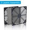 ELUTENG 120mm Fan Filter 2 Pack IP40 Dustproof Blower Guard ABS Computer Ventilator Grill 12cm Fan Mesh Cover Tool-Free Fan Strainer Compatible for 120x120 Case Fan USB Cooling Fan view 2