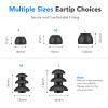 AGPTEK IPX8 Waterproof in-Ear Earphones, Coiled Cable Swimming Earbuds with Stereo Audio Extension Cable, Wired,Black view 4