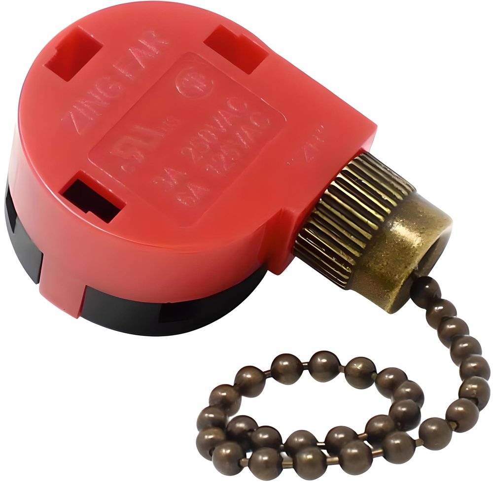 ZE-268S1 ZH 3 Speed 4 Wire Pull Chain Ceiling Fan Replacement Switch Repair Kit 3 Way 4 Position Rotary Motor Controller 3A 250VAC 6A 125VAC for Ceiling Fans, Floor Fans, Appliances - Bronze Finish