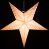 White Serenity Paper Star Lantern with 12 Foot Power Cord Included view 2